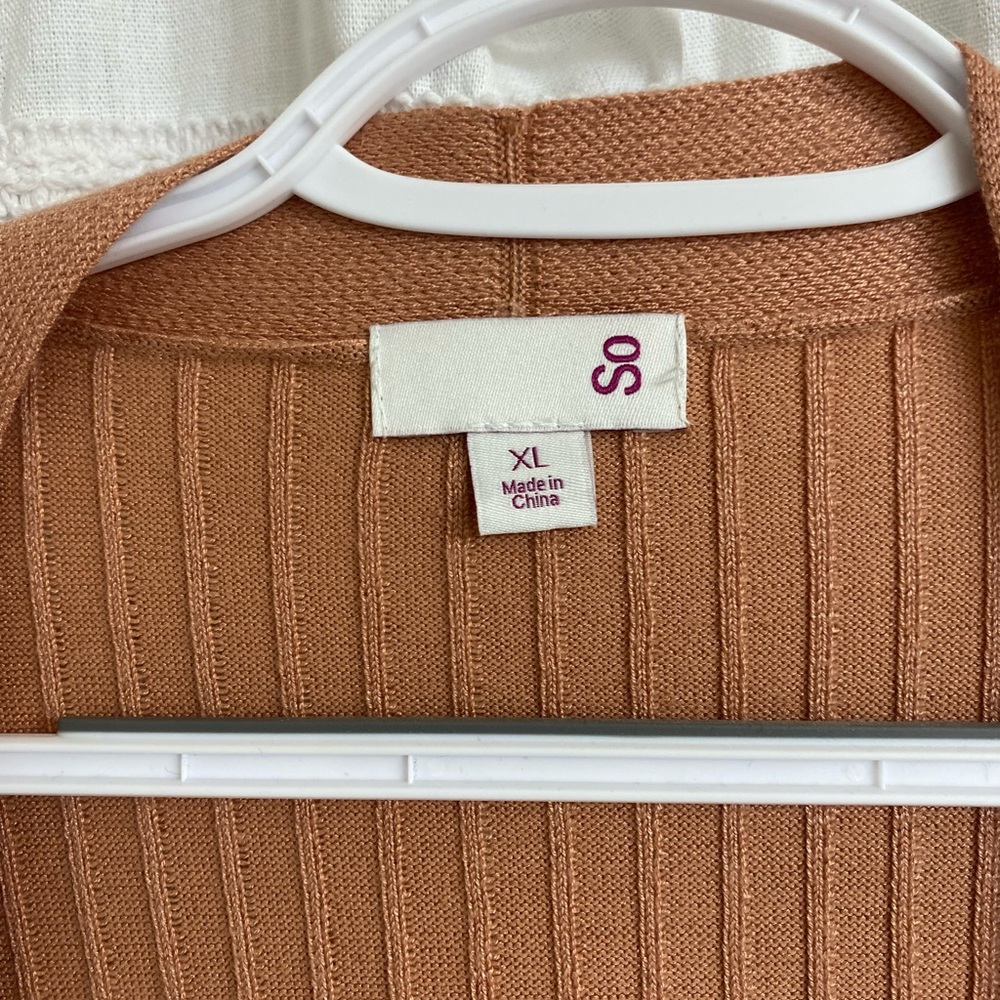 Open front buttery pink cardigan
